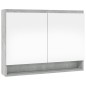 vidaXL Armario de baño con espejo MDF gris hormigón 80x15x60 cm vidaXL Armario de baño con espejo MDF gris hormigón 80x15x60 cm