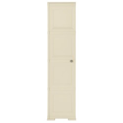 vidaXL Armario de plástico diseño madera blanco angora 40x43x164 cm