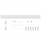 vidaXL Kit mini puerta corredera armario acero carbono blanco 200 cm vidaXL Kit mini puerta corredera armario acero carbono blanco 200 cm