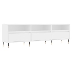 vidaXL Mueble de TV madera contrachapada blanco 150x30x44,5 cm