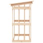 vidaXL Leñero de madera maciza de pino 108x64,5x109 cm