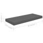 vidaXL Estantes flotante de pared 4 uds MDF gris brillo 60x23,5x3,8 cm vidaXL Estantes flotante de pared 4 uds MDF gris brillo 60x23,5x3,8 cm