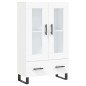 vidaXL Aparador alto madera de ingeniería blanco 69,5x31x115 cm