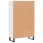 vidaXL Aparador alto madera de ingeniería blanco 69,5x31x115 cm