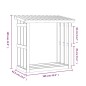 vidaXL Leñero de madera maciza de pino 108x64,5x109 cm