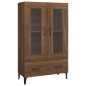 vidaXL Aparador alto de madera contrachapada marrón roble 70x31x115 cm vidaXL Aparador alto de madera contrachapada marrón roble 70x31x115 cm