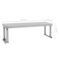vidaXL Estante para mesa de trabajo de acero inoxidable 120x30x35 cm vidaXL Estante para mesa de trabajo de acero inoxidable 120x30x35 cm