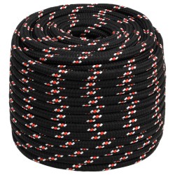 vidaXL Cuerda de barco polipropileno negra 18 mm 100 m