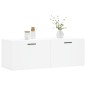 vidaXL Armario de pared madera de ingeniería blanco 100x36,5x35 cm vidaXL Armario de pared madera de ingeniería blanco 100x36,5x35 cm