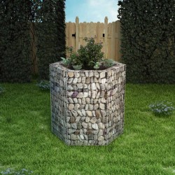 vidaXL Arriate hexagonal de gaviones 100x90x100 cm