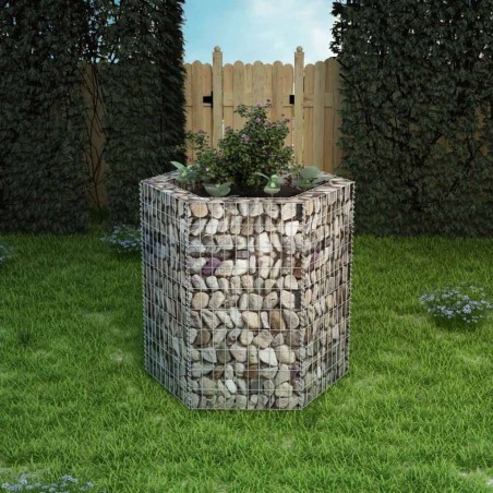 vidaXL Arriate hexagonal de gaviones 100x90x100 cm