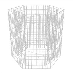 vidaXL Arriate hexagonal de gaviones 100x90x100 cm