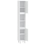 vidaXL Armario de baño madera contrachapada blanco 30x30x190 cm vidaXL Armario de baño madera contrachapada blanco 30x30x190 cm