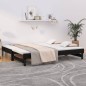 vidaXL Sofá cama extraíble madera maciza de pino negro 2x(80x200) cm vidaXL Sofá cama extraíble madera maciza de pino negro 2x(80x200) cm