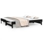 vidaXL Sofá cama extraíble madera maciza de pino negro 2x(80x200) cm vidaXL Sofá cama extraíble madera maciza de pino negro 2x(80x200) cm