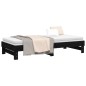 vidaXL Sofá cama extraíble madera maciza de pino negro 2x(80x200) cm vidaXL Sofá cama extraíble madera maciza de pino negro 2x(80x200) cm