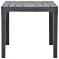 vidaXL Mesa de jardín con 2 bancos plástico gris antracita vidaXL Mesa de jardín con 2 bancos plástico gris antracita