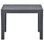 vidaXL Mesa de jardín con 2 bancos plástico gris antracita vidaXL Mesa de jardín con 2 bancos plástico gris antracita