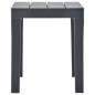vidaXL Mesa de jardín con 2 bancos plástico gris antracita vidaXL Mesa de jardín con 2 bancos plástico gris antracita