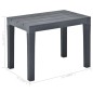 vidaXL Mesa de jardín con 2 bancos plástico gris antracita vidaXL Mesa de jardín con 2 bancos plástico gris antracita