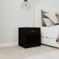 vidaXL Mesitas de noche 2 unidades con cajón negro vidaXL Mesitas de noche 2 unidades con cajón negro
