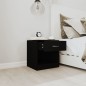 vidaXL Mesitas de noche 2 unidades con cajón negro vidaXL Mesitas de noche 2 unidades con cajón negro