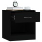 vidaXL Mesitas de noche 2 unidades con cajón negro vidaXL Mesitas de noche 2 unidades con cajón negro