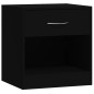vidaXL Mesitas de noche 2 unidades con cajón negro vidaXL Mesitas de noche 2 unidades con cajón negro