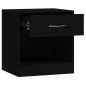 vidaXL Mesitas de noche 2 unidades con cajón negro vidaXL Mesitas de noche 2 unidades con cajón negro