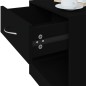 vidaXL Mesitas de noche 2 unidades con cajón negro vidaXL Mesitas de noche 2 unidades con cajón negro