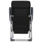 vidaXL Sillas de camping plegables reposapiés 2 uds textilene negro vidaXL Sillas de camping plegables reposapiés 2 uds textilene negro