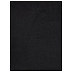 vidaXL Felpudo de rayas negro 60x80 cm