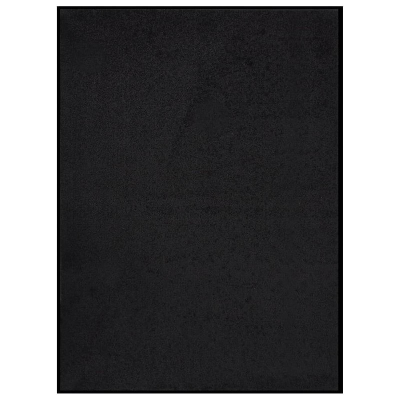 vidaXL Felpudo de rayas negro 60x80 cm vidaXL Felpudo de rayas negro 60x80 cm
