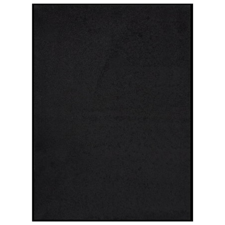 vidaXL Felpudo de rayas negro 60x80 cm