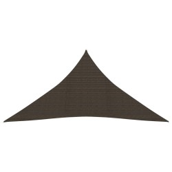 vidaXL Toldo de vela HDPE marrón 160 g/m² 4x5x5 m