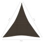 vidaXL Toldo de vela HDPE marrón 160 g/m² 4x5x5 m vidaXL Toldo de vela HDPE marrón 160 g/m² 4x5x5 m