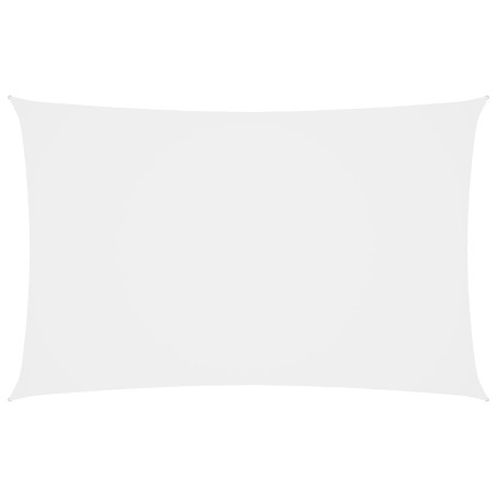 vidaXL Toldo de vela rectangular tela Oxford blanco 4x7 m