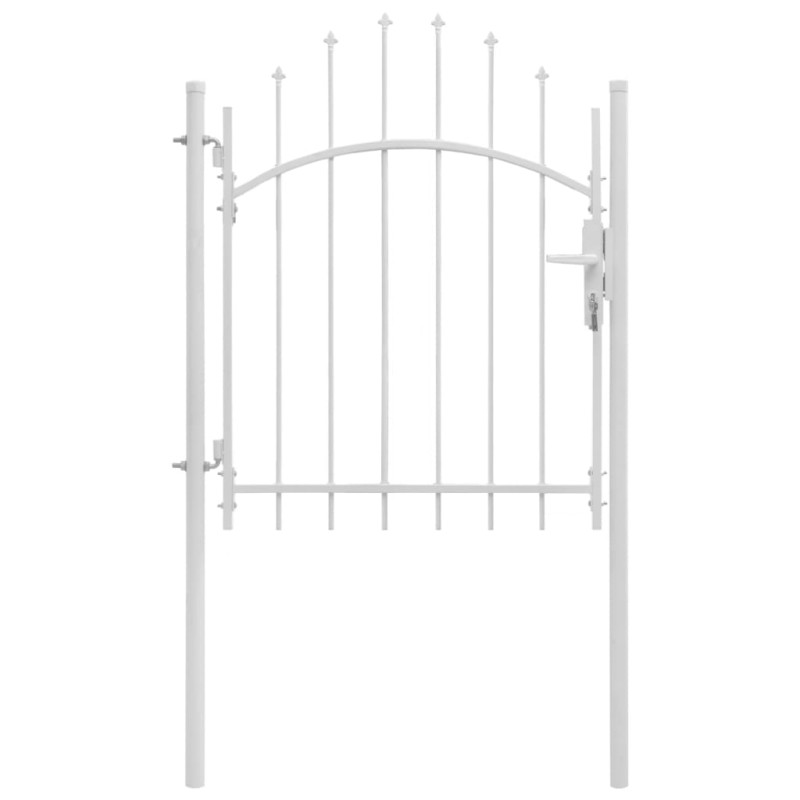 vidaXL Puerta de jardín de acero blanco 1x1,75 m vidaXL Puerta de jardín de acero blanco 1x1,75 m