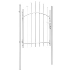 vidaXL Puerta de jardín de acero blanco 1x1,75 m 