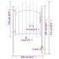 vidaXL Puerta de jardín de acero blanco 1x1,75 m vidaXL Puerta de jardín de acero blanco 1x1,75 m