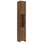 vidaXL Armario de baño madera contrachapada roble marrón 30x30x183,5cm vidaXL Armario de baño madera contrachapada roble marrón 30x30x183,5cm