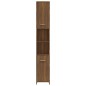 vidaXL Armario de baño madera contrachapada roble marrón 30x30x183,5cm vidaXL Armario de baño madera contrachapada roble marrón 30x30x183,5cm
