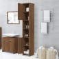 vidaXL Armario de baño madera contrachapada roble marrón 30x30x183,5cm vidaXL Armario de baño madera contrachapada roble marrón 30x30x183,5cm