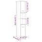 vidaXL Armario de baño madera contrachapada roble marrón 30x30x183,5cm vidaXL Armario de baño madera contrachapada roble marrón 30x30x183,5cm