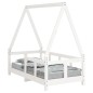 vidaXL Estructura de cama para niños madera de pino blanco 70x140 cm vidaXL Estructura de cama para niños madera de pino blanco 70x140 cm