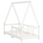 vidaXL Estructura de cama para niños madera de pino blanco 70x140 cm vidaXL Estructura de cama para niños madera de pino blanco 70x140 cm