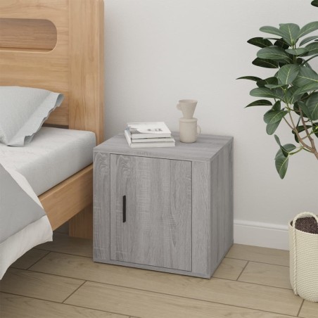 vidaXL Mesita de noche gris Sonoma 50x39x47 cm
