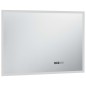 vidaXL Espejo de baño con LED, sensor táctil y reloj 100x60 cm vidaXL Espejo de baño con LED, sensor táctil y reloj 100x60 cm