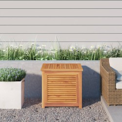vidaXL Caja de almacenaje de jardín con bolsa teca maciza 60x50x58 cm