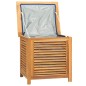 vidaXL Caja de almacenaje de jardín con bolsa teca maciza 60x50x58 cm vidaXL Caja de almacenaje de jardín con bolsa teca maciza 60x50x58 cm